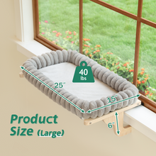 Load image into Gallery viewer, SnugCloud™ Cat Perch for Window Sill with 4-Sided Bolster
