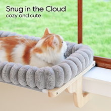 Load image into Gallery viewer, SnugCloud™ Cat Perch for Window Sill with 4-Sided Bolster
