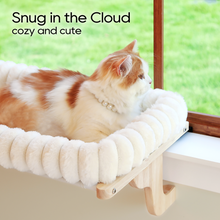 Load image into Gallery viewer, SnugCloud™ Cat Perch for Window Sill with 4-Sided Bolster
