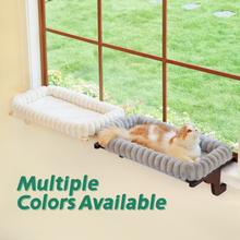 Load image into Gallery viewer, SnugCloud™ Cat Perch for Window Sill with 4-Sided Bolster
