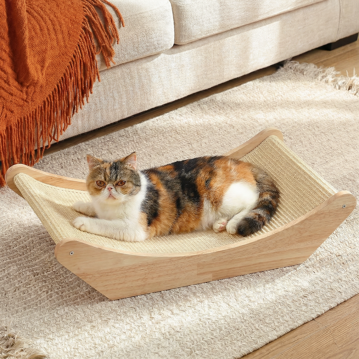 Zakkart Sisal 2-in-1 Cat Scratcher & Lounging Bed