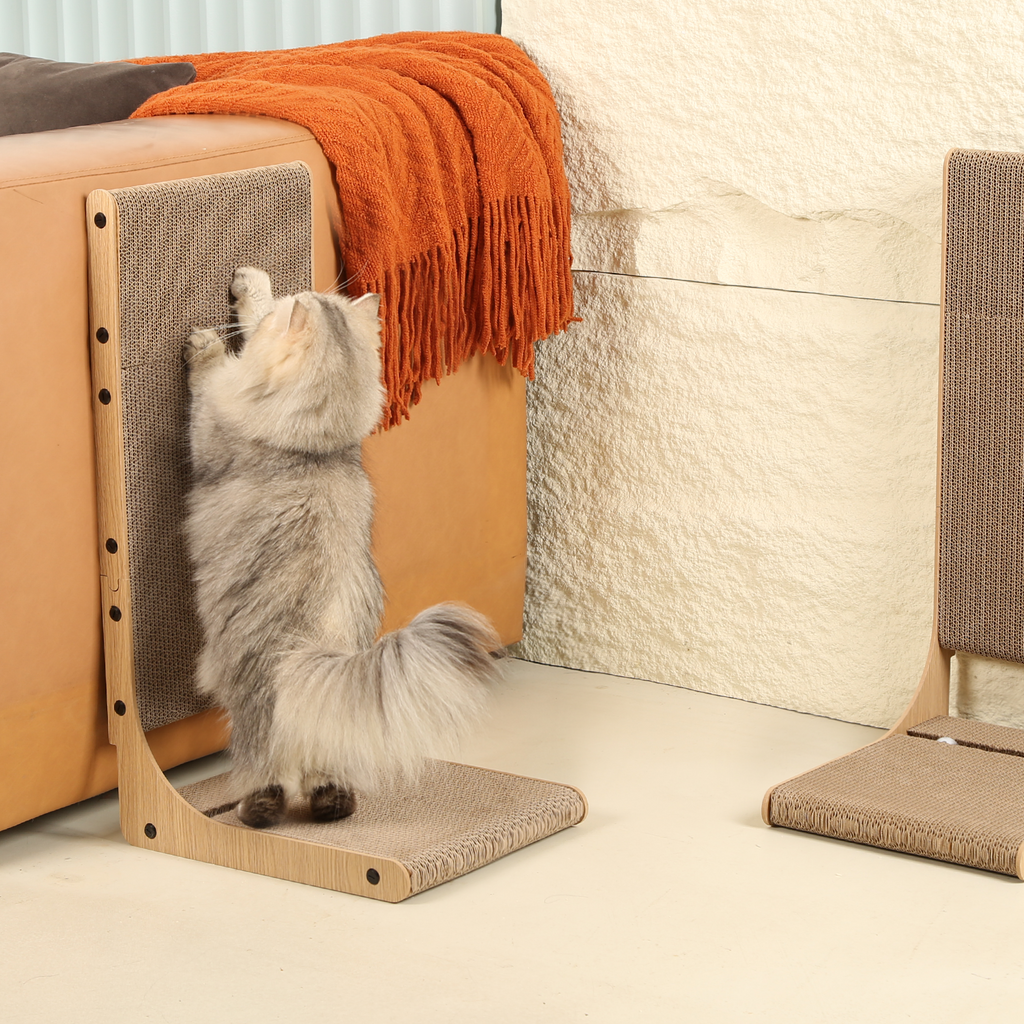 Zakkart 2-Pack L-Shaped Cat Scratching Board, Cardboard