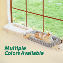 Load image into Gallery viewer, SnugCloud™ Cat Perch for Window Sill with 4-Sided Bolster
