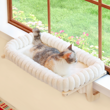 Load image into Gallery viewer, SnugCloud™ Cat Perch for Window Sill with 4-Sided Bolster
