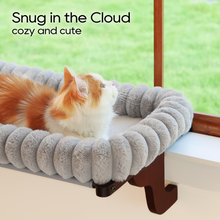 Load image into Gallery viewer, SnugCloud™ Cat Perch for Window Sill with 4-Sided Bolster
