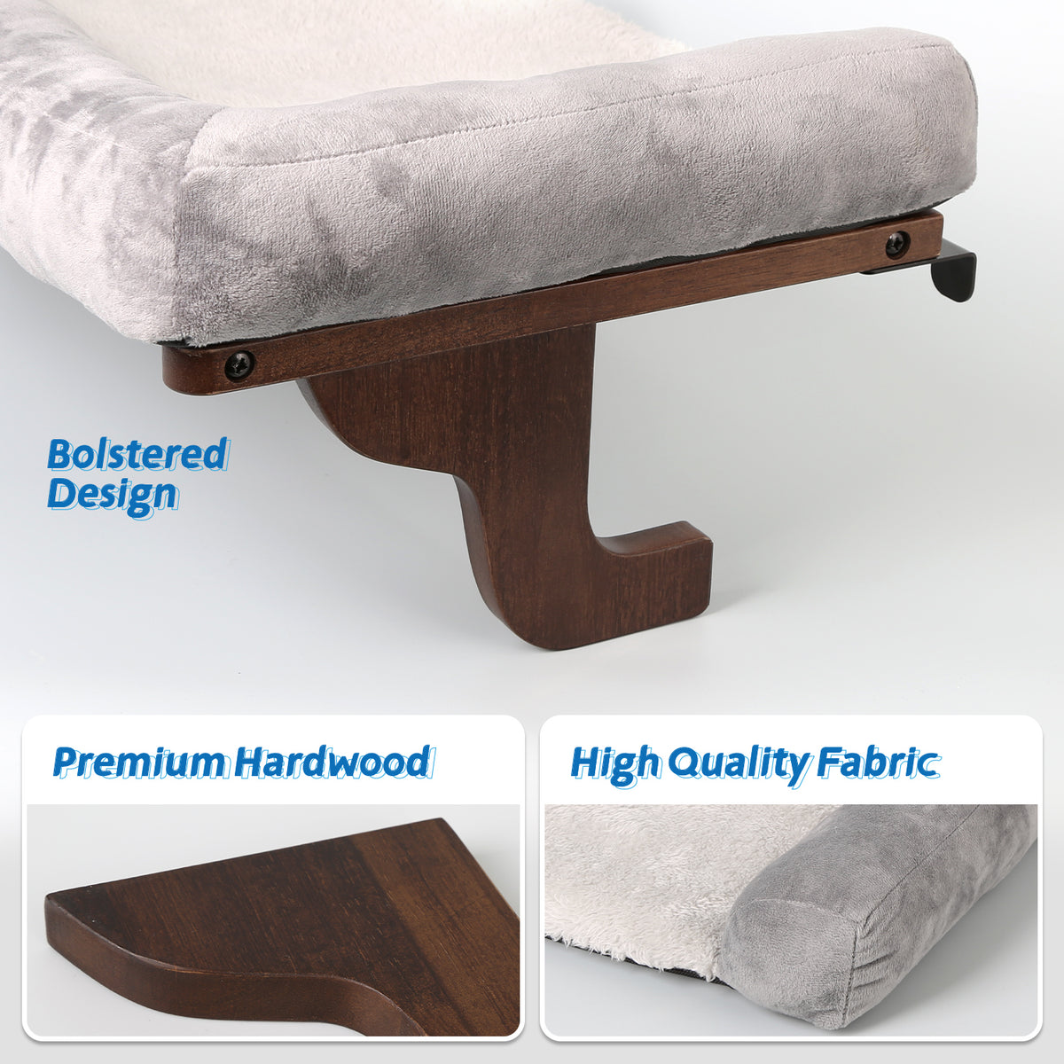 Zakkart Cat Perch for Windowsill with Bolsters