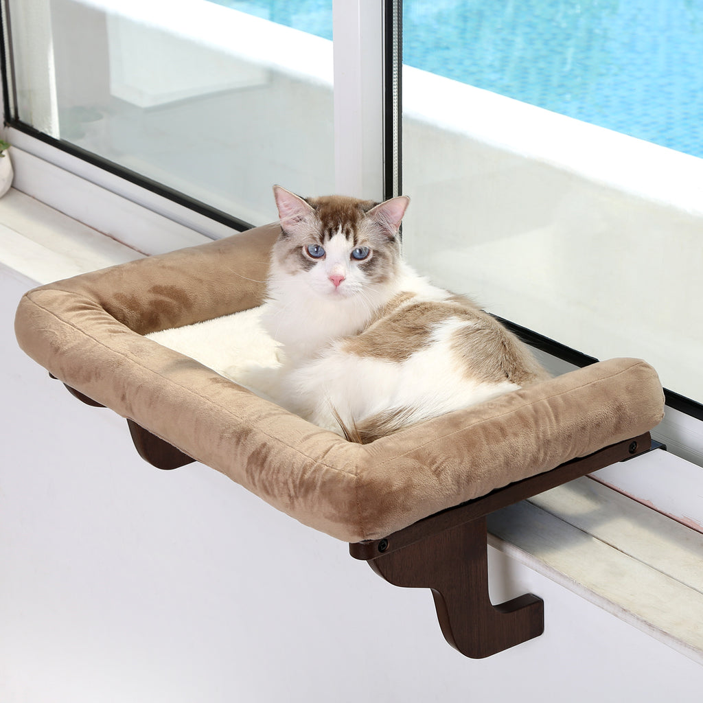 Zakkart Cat Perch for Windowsill with Bolsters