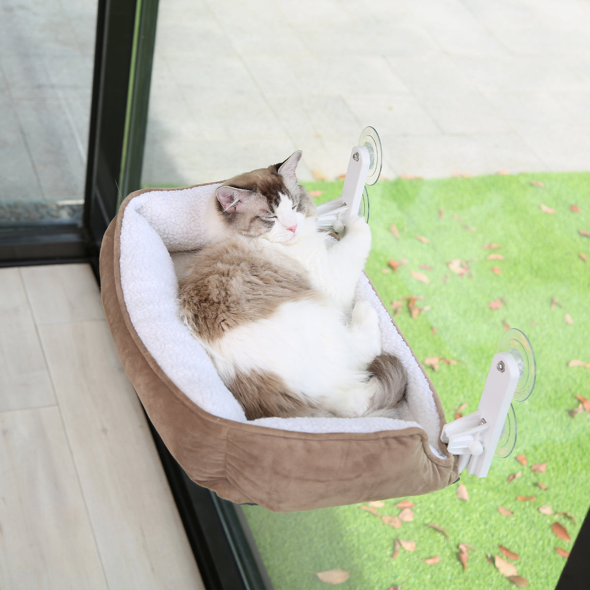 Zakkart Foldable Cat Hammock for Window with Bolster