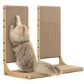 Zakkart 2-Pack L-Shaped Cat Scratching Board, Cardboard