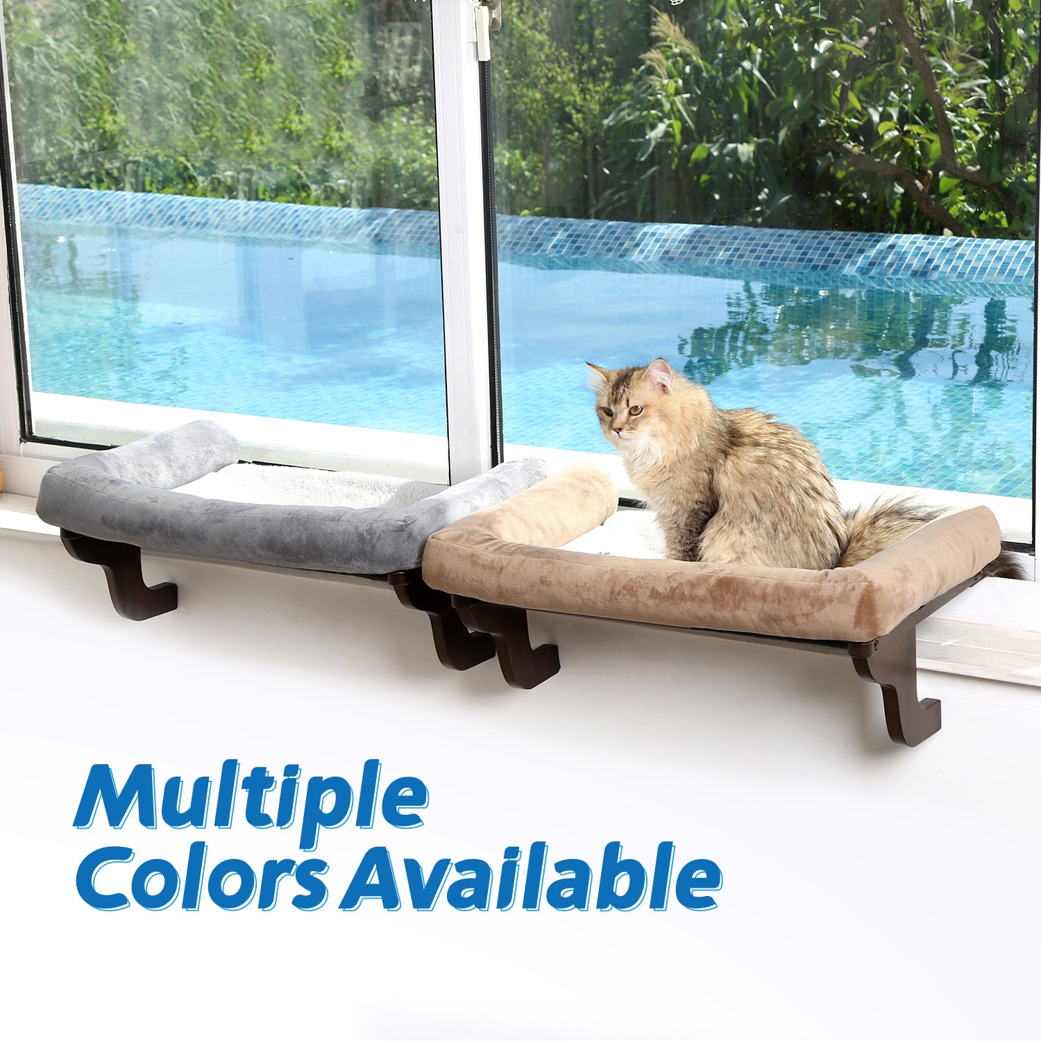 Zakkart Cat Perch for Windowsill with Bolsters