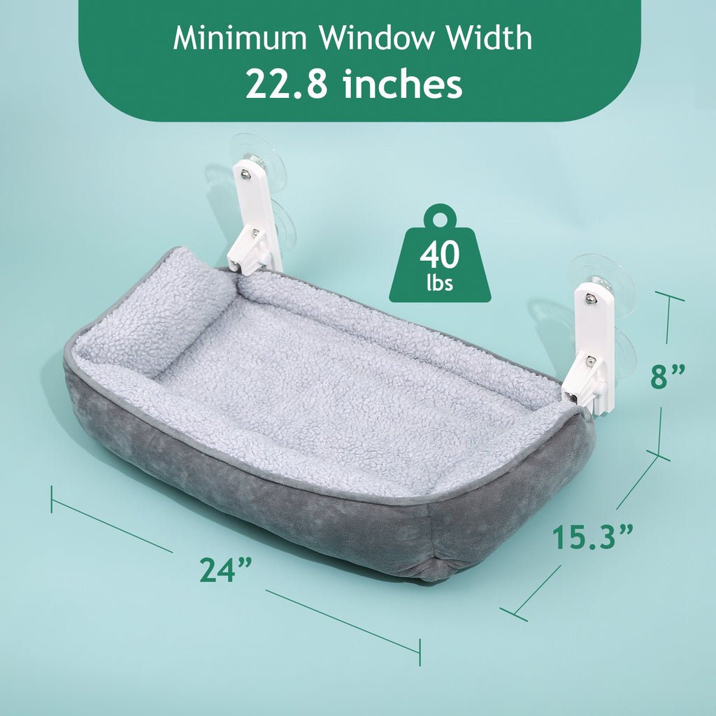 Zakkart Foldable Cat Hammock for Window with Bolster