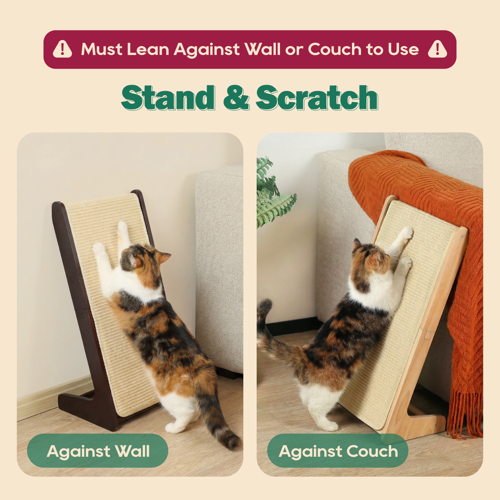 Zakkart Convertible L-Shaped Sisal Cat Scratcher