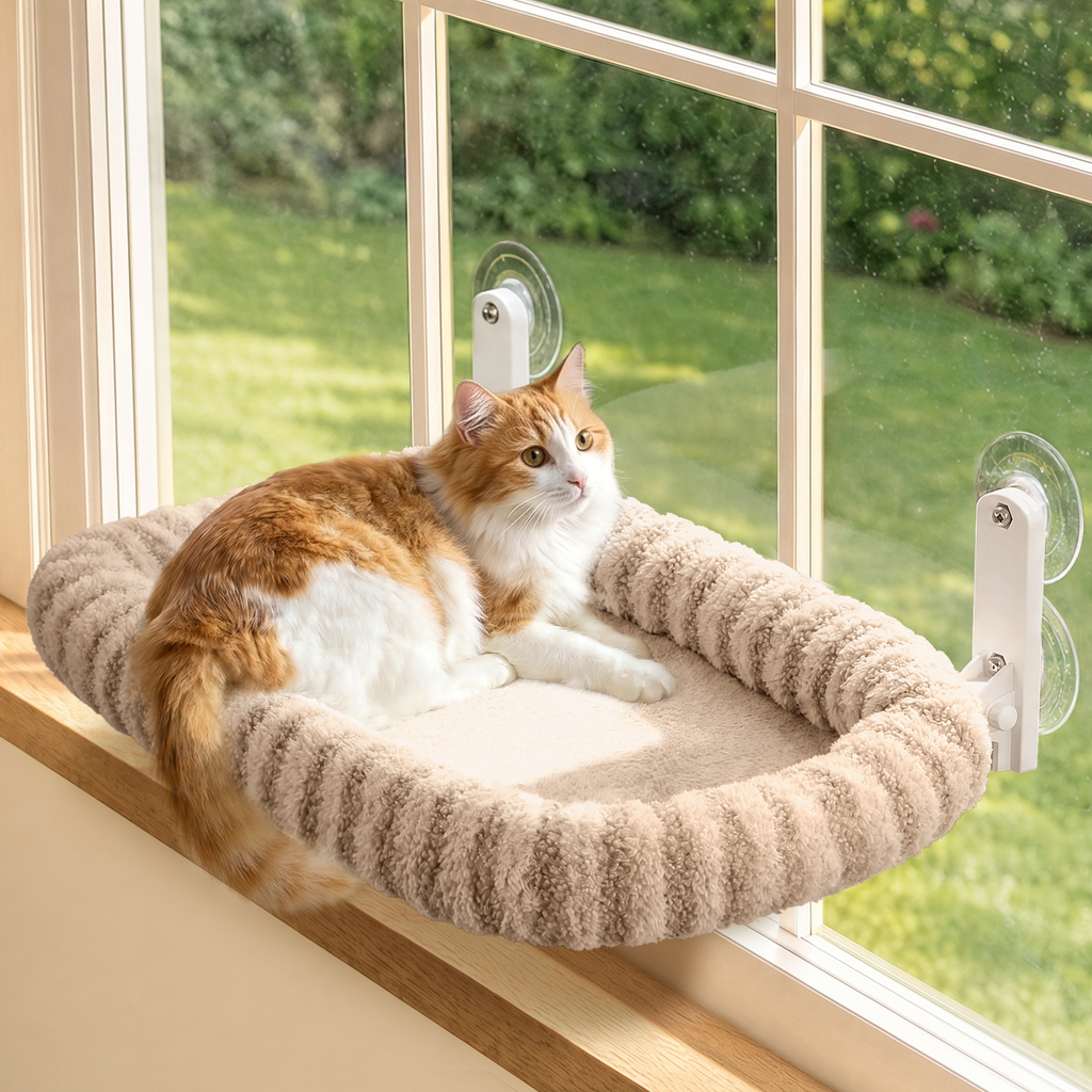 Zakkart Mellow Foldable Cat Window Perch, Upgraded Suction Cups