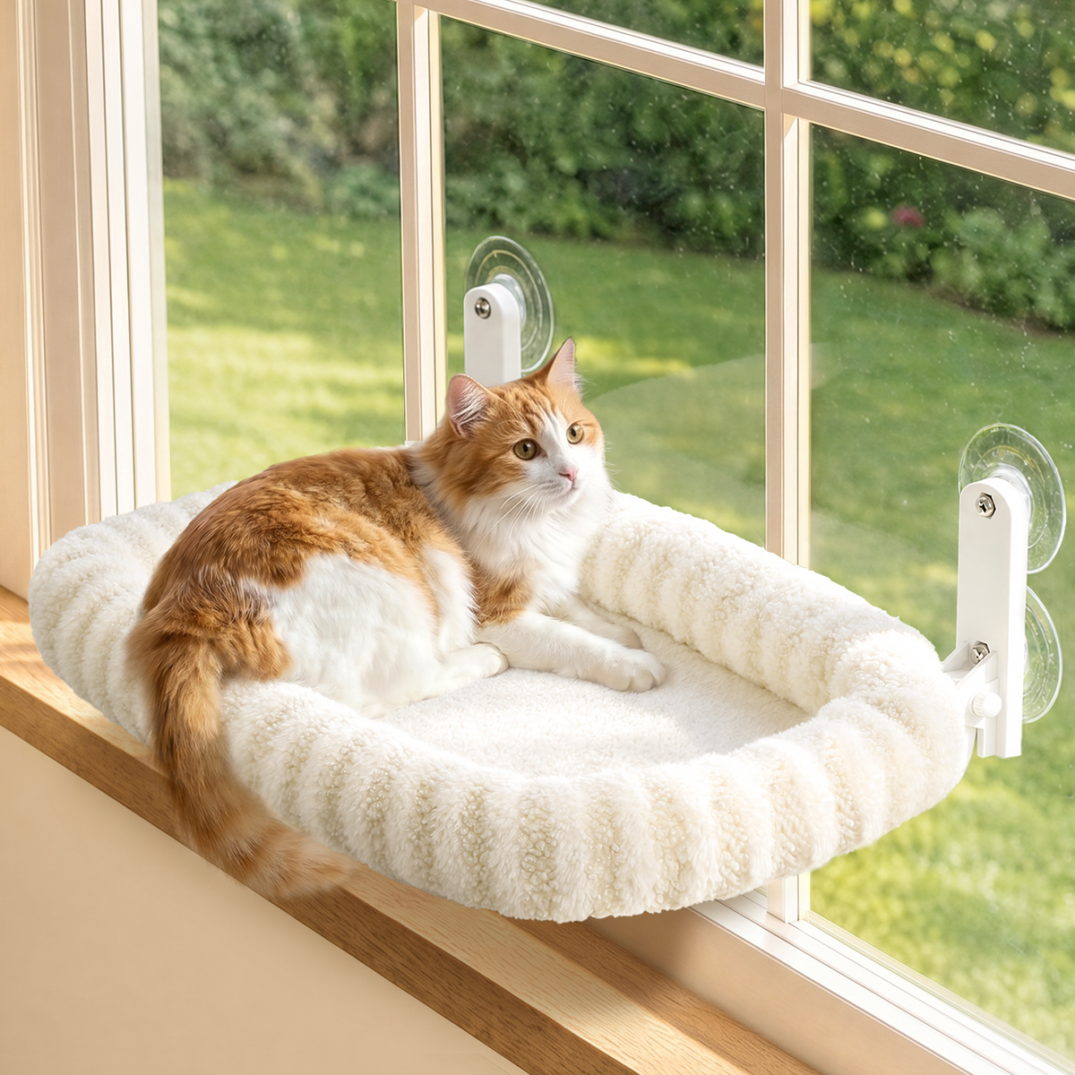 Zakkart Mellow Foldable Cat Window Perch, Upgraded Suction Cups