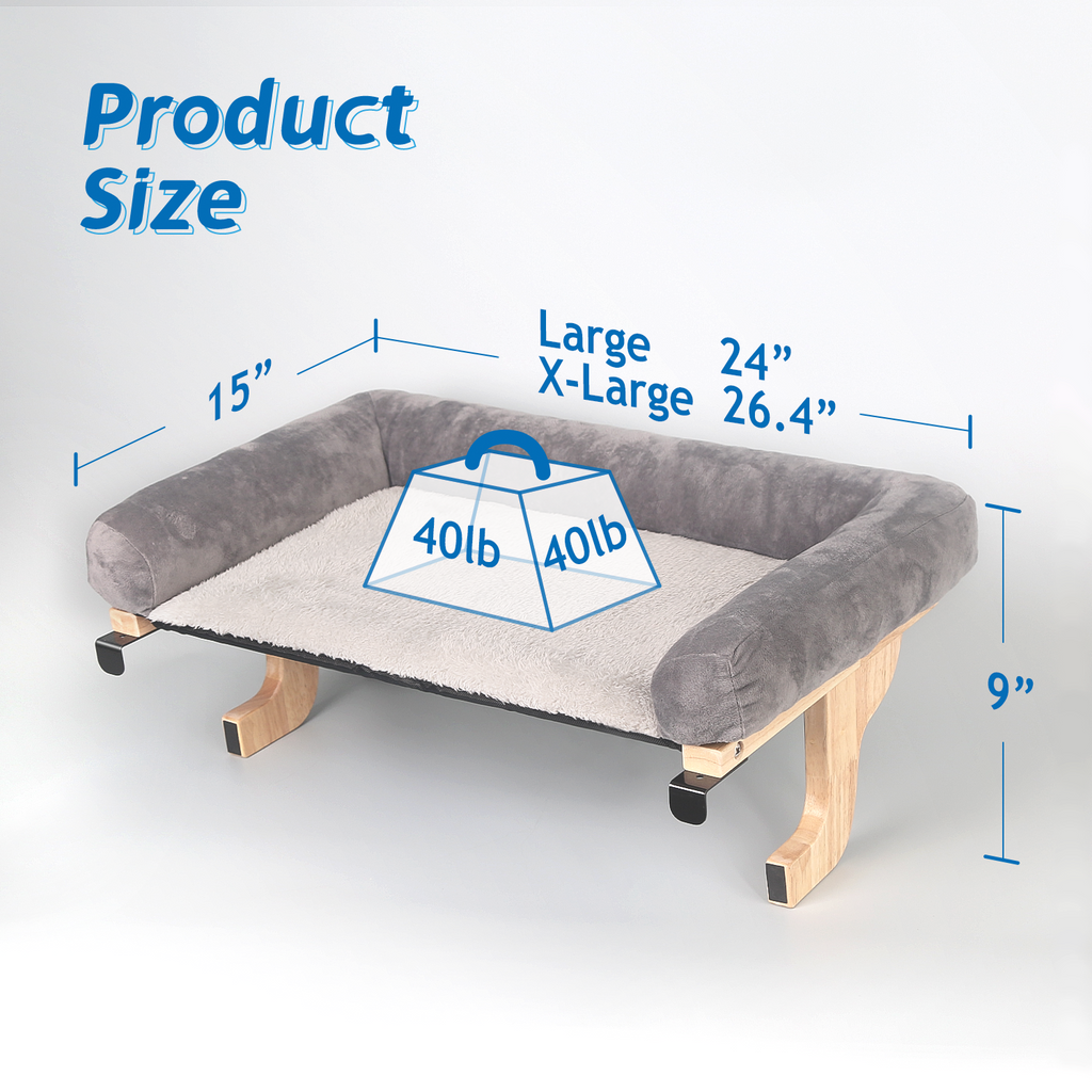 Zakkart Cat Perch for Windowsill with Bolsters