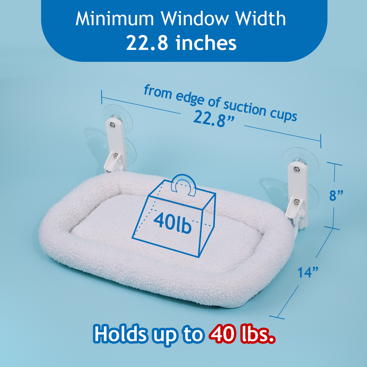 Zakkart Foldable Cat Hammock for Window